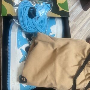 Bape Blue and White Sneakers